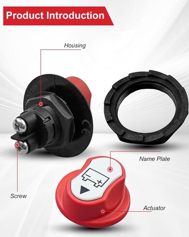 Battery Disconnect Switch, 12V-48V Battery Master Cut Shut Off Isolator Switch, Max 32V DC 50A Cont 75A Power Battery On-Off-Out Switches for Car Trailer Truck RV ATV Boat 2PCS in Saudi Arabia