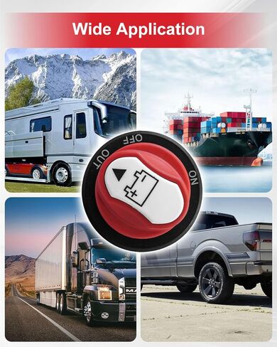 Battery Disconnect Switch, 12V-48V Battery Master Cut Shut Off Isolator Switch, Max 32V DC 50A Cont 75A Power Battery On-Off-Out Switches for Car Trailer Truck RV ATV Boat 2PCS in Saudi Arabia