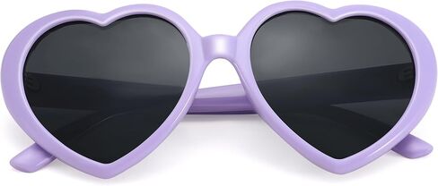 نظارات شمسية على شكل قلب مستقطب - حماية UV400 نظارات شمس جميلة للفتيات من العمر 3-10 in Kuwait