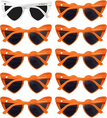 LADY&HOME 10 Pairs Heart Shaped Sunglasses Bachelorette Sunglasses Heart Sunglasses Bachelorette Party Favors Supplies in Saudi Arabia