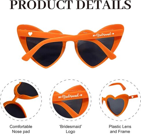 LADY&HOME 10 Pairs Heart Shaped Sunglasses Bachelorette Sunglasses Heart Sunglasses Bachelorette Party Favors Supplies in Saudi Arabia