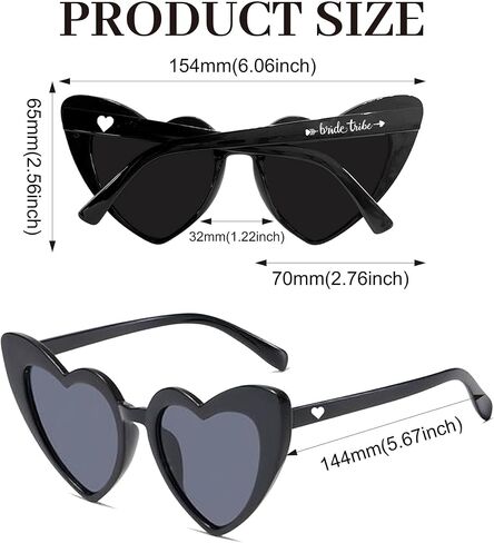 LADY&HOME 10 Pairs Heart Shaped Sunglasses Bachelorette Sunglasses Heart Sunglasses Bachelorette Party Favors Supplies in Kuwait