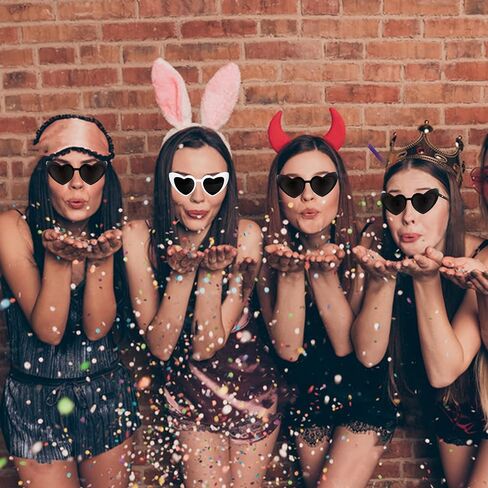 LADY&HOME 10 Pairs Heart Shaped Sunglasses Bachelorette Sunglasses Heart Sunglasses Bachelorette Party Favors Supplies in Kuwait