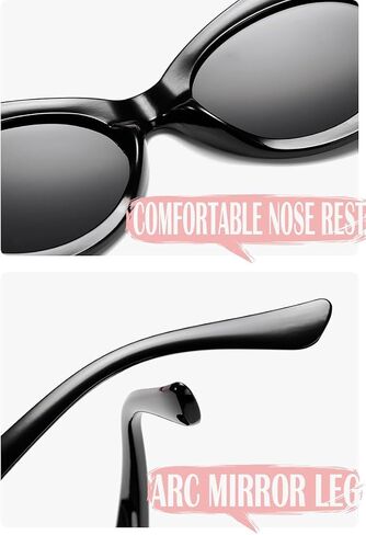 White Oval Round Sunglasses Thick Bold Clout Goggles Oval Mod Retro Vintage Kurt Cobain Inspired Sunglasses Lens in Kuwait