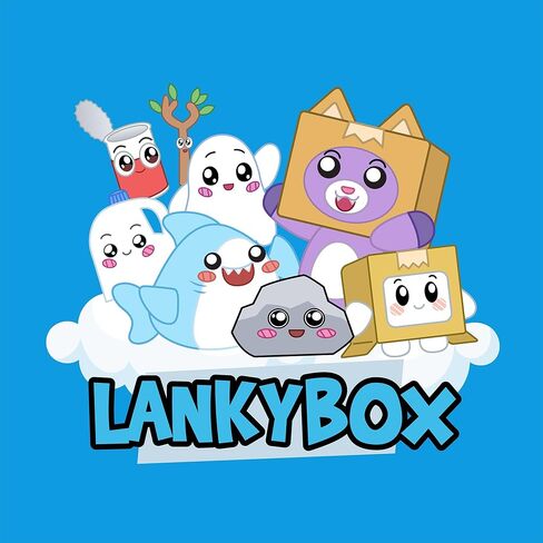 Lanky Box قوس قوس قزح Art Boy's 4-Pack Crew Neck Thirt Shirt Shirt Shirt in Kuwait