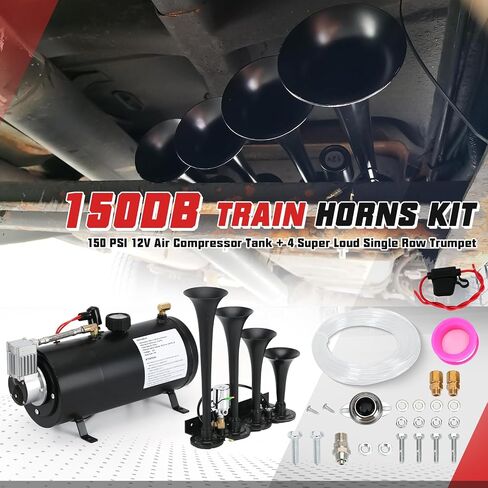 PTNHZ DC 12V MAX 150PPSI مضخة ضاغط الهواء مضخة W/6 لتر 1.6 جالون لخزان القوارب القوارب الصغيرة مضخة ضاغط الهواء المحمولة in Kuwait