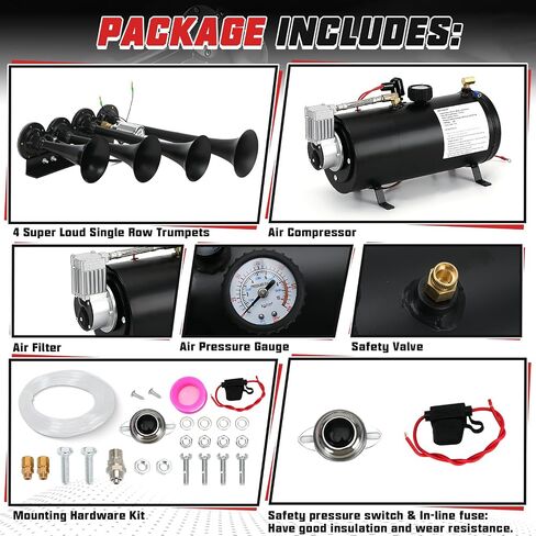 PTNHZ DC 12V MAX 150PPSI مضخة ضاغط الهواء مضخة W/6 لتر 1.6 جالون لخزان القوارب القوارب الصغيرة مضخة ضاغط الهواء المحمولة in Kuwait