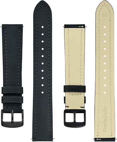 BISORNSTRAP Extra Watch Watch Bands 18 مم 20 مم 22 مم 24 مم ، وأشرطة ساعة جلدية للرجال ، حزام استبدال XL للمعصمين الكبار in Saudi Arabia