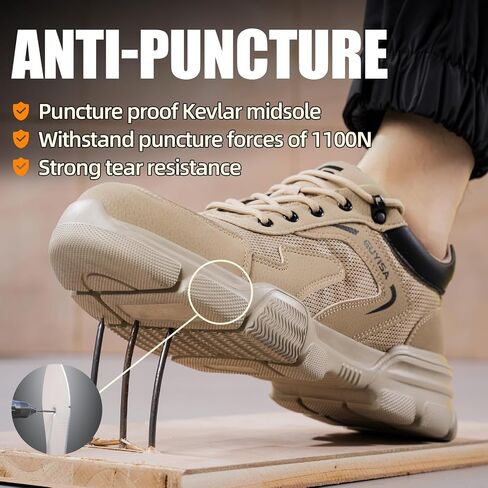 Steel Toe Shoes for Men Women Lightweight Work Shoes Mens Indestructible Safety Sneakers Puncture Proof Construction Shoe Composite Toe Sneakers in Saudi Arabia