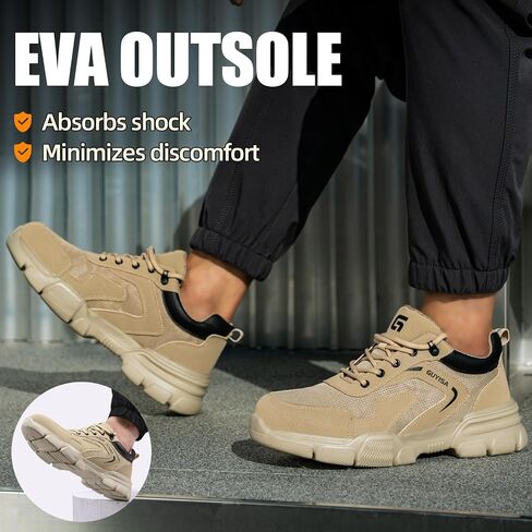 Steel Toe Shoes for Men Women Lightweight Work Shoes Mens Indestructible Safety Sneakers Puncture Proof Construction Shoe Composite Toe Sneakers in Saudi Arabia