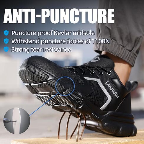 Steel Toe Shoes for Men Women Lightweight Work Shoes Mens Indestructible Safety Sneakers Puncture Proof Construction Shoe Composite Toe Sneakers in Saudi Arabia