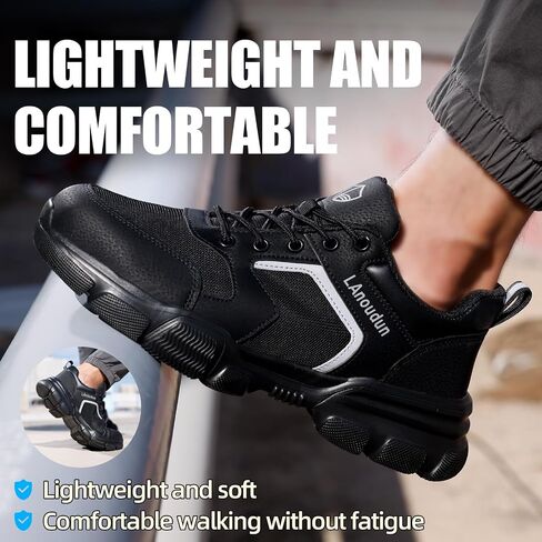 Steel Toe Shoes for Men Women Lightweight Work Shoes Mens Indestructible Safety Sneakers Puncture Proof Construction Shoe Composite Toe Sneakers in Saudi Arabia