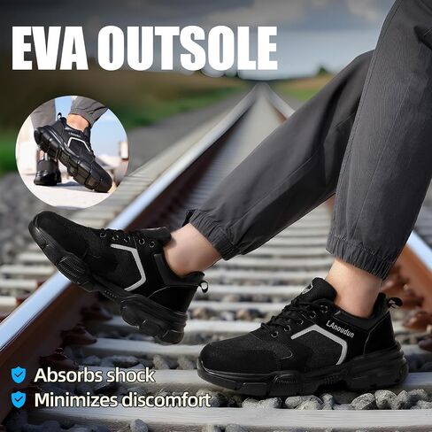 Steel Toe Shoes for Men Women Lightweight Work Shoes Mens Indestructible Safety Sneakers Puncture Proof Construction Shoe Composite Toe Sneakers in Saudi Arabia