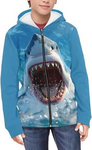 صبي zip up hoodie حجم 6-16 سنة من البلوزات الطويلة الأكمام الناعمة للمراهقين السترات غير الرسمية مع غطاء محرك السيارة in Kuwait