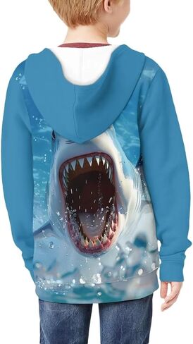 صبي zip up hoodie حجم 6-16 سنة من البلوزات الطويلة الأكمام الناعمة للمراهقين السترات غير الرسمية مع غطاء محرك السيارة in Kuwait