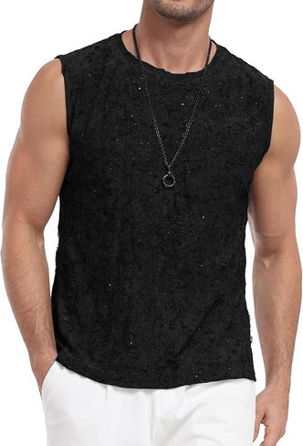 Yya Mens Tank Tops Tops Fashion Surfclly Tank Dortss Summer Disual Tee Tee Tee For Men S-XXL in Kuwait