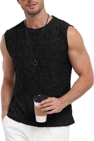 Yya Mens Tank Tops Tops Fashion Surfclly Tank Dortss Summer Disual Tee Tee Tee For Men S-XXL in Kuwait