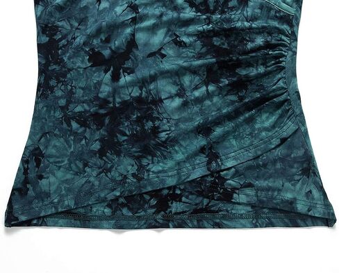 Beauhuty Women's Deep V Neck Short Sleeve Wrap Ruched Sexy Slim Fit Tops in Kuwait