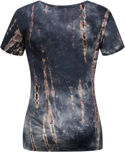 Beauhuty Women's Top Deep V Neck Neck Slim Thirt Frable Wrap Ruched Short Sleeve Tee in Kuwait