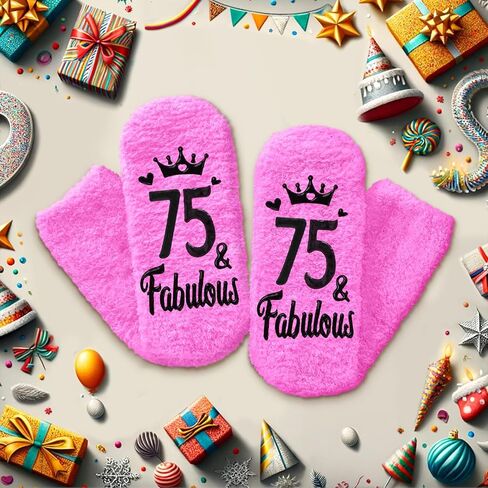 HAPPYPOP Birthday Gift Ideas for Women - Socks for Senior Men Over 75, Best Gifts for 75 Year Old Woman in Kuwait