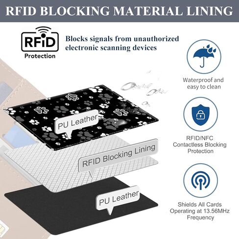 Passport Holder for Travel Essentials, RFID Premium Leather Passport Wallet Cover Case for Travel Must Haves Accessories, Passport Book Holders for Women Men Cute Colorful Owls in Kuwait