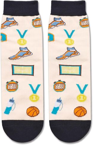 HAPPYPOP Sports Gifts For Boys Kids - Soccer Baseball Basketball Gifts For Boys, Preteen Tween Kids Socks in Kuwait