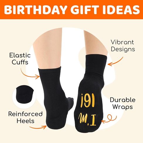 HAPPYPOP Birthday Gift Ideas for 13-18 Year Olds - Socks for Teen Girls and Boys with Keychain in Saudi Arabia