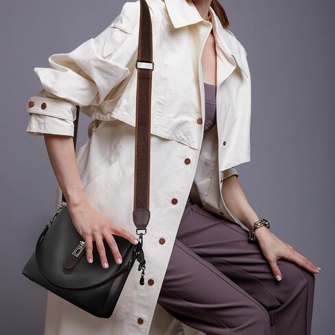 Leather crossbody bags for women: small purses with multi large pocket - shoulder bags for daily life travel shopping in Saudi Arabia