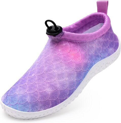 WateLves Toddler Water Shoes Kids Boys and Girls Quick Dry Lightweight Non-Slip Aqua Swim Socks with Flexible Thick Sole for Beach, Pool, Surfing in Saudi Arabia