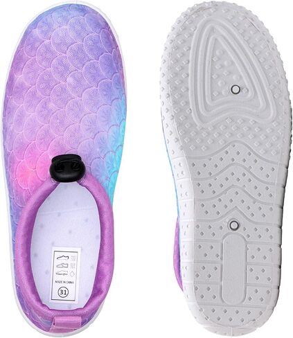 WateLves Toddler Water Shoes Kids Boys and Girls Quick Dry Lightweight Non-Slip Aqua Swim Socks with Flexible Thick Sole for Beach, Pool, Surfing in Saudi Arabia