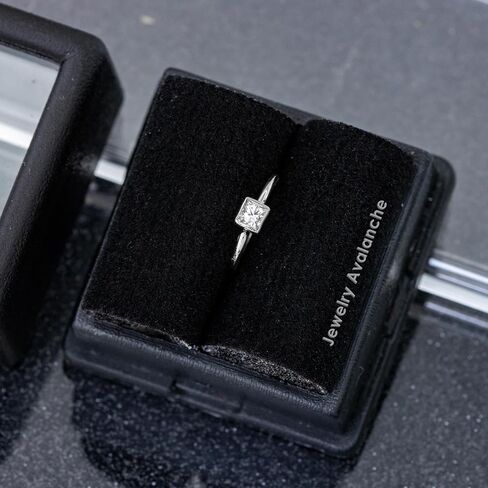 20G 14K Gold Princess Cut Solitaire Diamond Nose Hoop Ring 0.02-0.12 carat Bezel Set Diamond 8mm Twist-open Nostril Ring Cartilage Hoop Tragus Ring Unisex in Kuwait