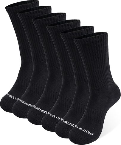 CULTURE & NATURE Men's/Women's Athletic Performance Cushion Crew Socks 6 Pack in Kuwait