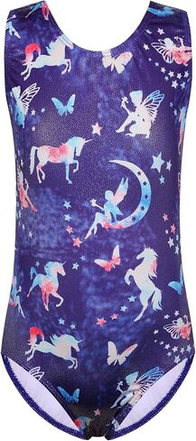 XFGIRLS Girls Leotards Dance Wear Cute Leopard Gymnastics One-Piece Sparkle Biketard for Kids in Saudi Arabia