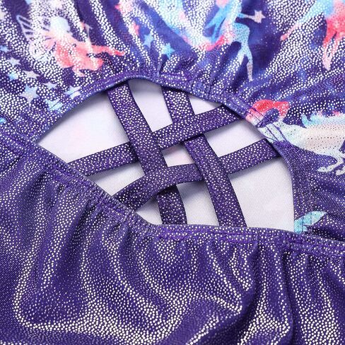 XFGIRLS Girls Leotards Dance Wear Cute Leopard Gymnastics One-Piece Sparkle Biketard for Kids in Saudi Arabia