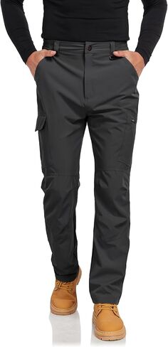 Men's Cargo Hiking Work Pants with 6 Pockets Lightweight Water Resistant Quick Dry Tactical Pants in Kuwait