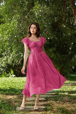 Scarlet Darkness Corset Dress Renaissance Costume Ruffled Sleeve Flowy Long Sundress in Saudi Arabia