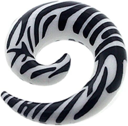 Acrylic Spiral Gauge Earring Ear Piercing available size 8g (3mm) to 3/4" (20mm) Please Choose Color & Size in Saudi Arabia