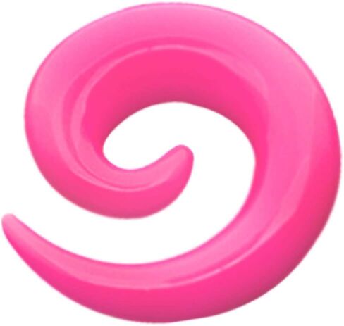 Acrylic Spiral Gauge Earring Ear Piercing available size 8g (3mm) to 3/4" (20mm) Please Choose Color & Size in Saudi Arabia