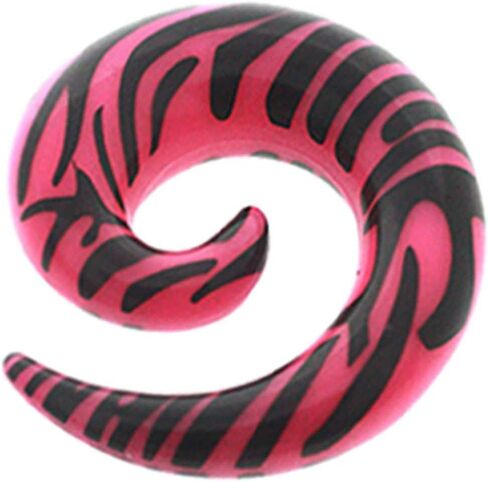 Acrylic Spiral Gauge Earring Ear Piercing available size 8g (3mm) to 3/4" (20mm) Please Choose Color & Size in Saudi Arabia