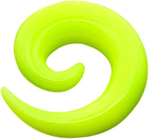 Acrylic Spiral Gauge Earring Ear Piercing available size 8g (3mm) to 3/4" (20mm) Please Choose Color & Size in Saudi Arabia