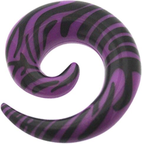 Acrylic Spiral Gauge Earring Ear Piercing available size 8g (3mm) to 3/4" (20mm) Please Choose Color & Size in Saudi Arabia