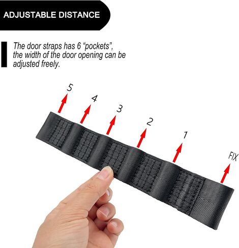 Heavy Duty Jeep Wrangler Door Check Straps - Adjustable, Blue, 2Pcs in Kuwait