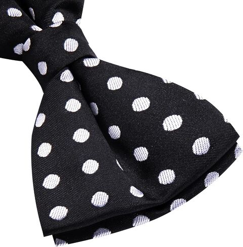 Hi-Tie Bow Ties for Men Pre-Tied Adjustable Silk Bowties Lapel Pin Pocket Square Set for Wedding Party in Saudi Arabia