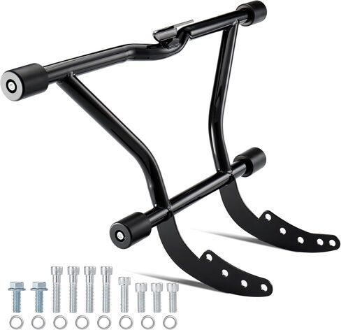 Mokitdora Engine Guard Way Highway Peg اثنين من خطوتين من طابقين في Harley Softail 2018-2024 FAT BOY FLFB/S Street Bob Low Rider Sport Glide Flsb Slim Breakout ، Black in Kuwait