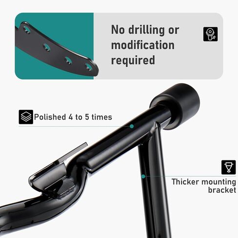 Mokitdora Engine Guard Way Highway Peg اثنين من خطوتين من طابقين في Harley Softail 2018-2024 FAT BOY FLFB/S Street Bob Low Rider Sport Glide Flsb Slim Breakout ، Black in Kuwait