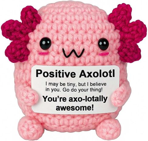 حيوانات كروشيه إيجابية هدايا axolotl ، أحبك هدايا لصديقة ابنة ، وعلاقة طويلة عيد ميلاد هدايا لأفضل صديق Bestie Sister in Kuwait