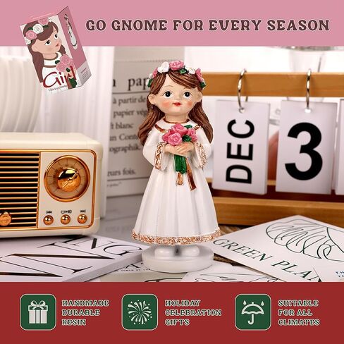 First Communion Boy Figurine - 5.3 Inch Resin Statue with Rosary and Cross - Perfect First Communion Gift for Boy in Saudi Arabia