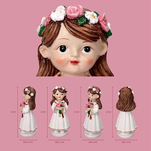 First Communion Boy Figurine - 5.3 Inch Resin Statue with Rosary and Cross - Perfect First Communion Gift for Boy in Saudi Arabia