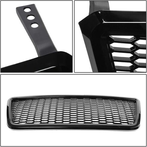 DNA Motoring GRF-OH-012-BK Black Badgeles Badgeles Honeycomb Mesh Mesh Grille متوافقة مع 04-08 Ford F-150 in Kuwait