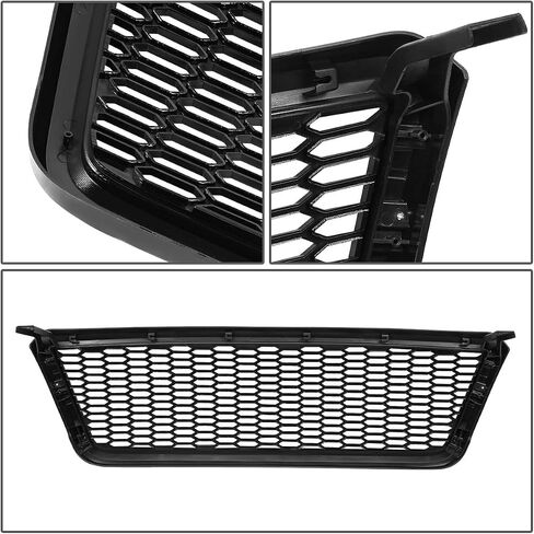 DNA Motoring GRF-OH-012-BK Black Badgeles Badgeles Honeycomb Mesh Mesh Grille متوافقة مع 04-08 Ford F-150 in Kuwait